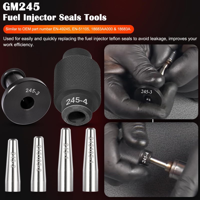 Bonbo مجموعة أدوات ختم حقن الوقود GM245 متوافقة تمامًا مع محركات GM Subaru، بديل لـ #EN-49245، EN-51105 و #18683AA000 - Image 2